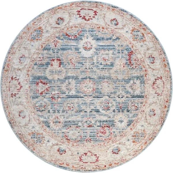 Noble Alexander Rug Red, Round 4& x 4&