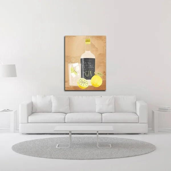 24x22 x 18x22 Let The Evening Begin by Green Lili Print on Canvas