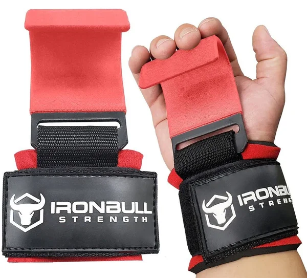 Lifting Hooks - Weight Lifting Hooks - Red/Black