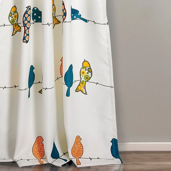 95x22 x 52x22 Rowley Birds Room Darkening Window Curtain - Lush Decor