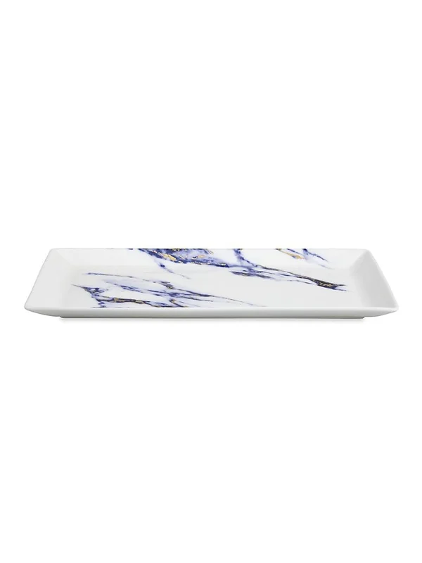 Prouna Marble Azure 13x22 Sandwich/ Cake Tray