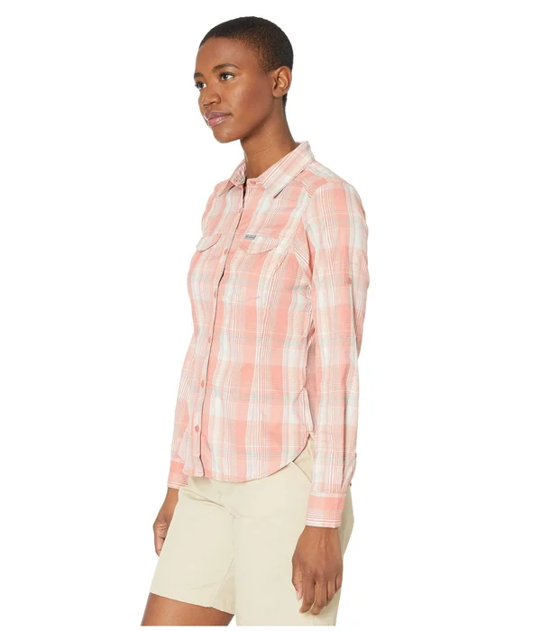 Columbia Women S Silver Ridge Lite Plaid Long Sleeve Shirt 1710561 - XL - New Moon Gingham Plaid