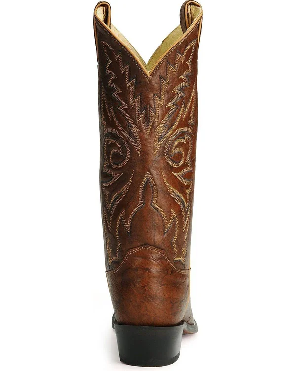 Justin Men's Marbled Deerlite Western Boots - Chestnut