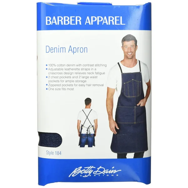 Betty Dain Denim Salon Stylist Apron, Dark Denim 184
