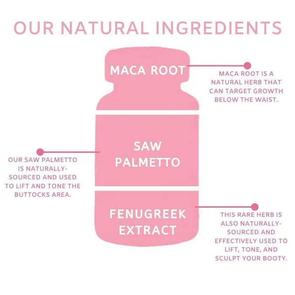 Booty Maxx Cream and Pills Kit - Big Booty Cream Enlargement - Bigger Butt Cream - Bigger Butt Pills for Women - Butt Growth Pil