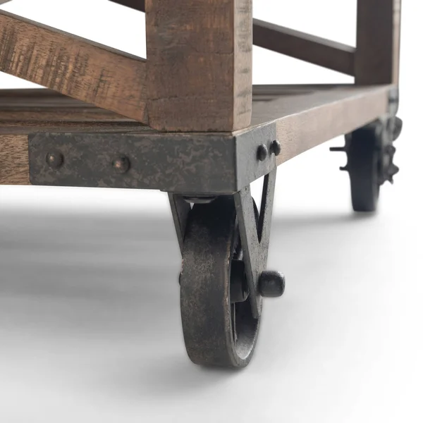 32x22 Barrie Square Coffee Table Distressed Dark Brown - Wyndenhall