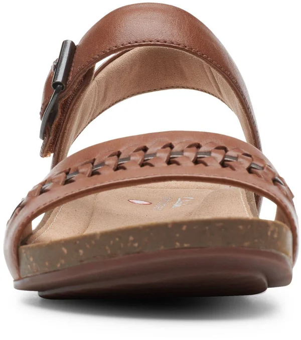 Clarks Women's Un Perri Way Leather Sandal, 6.5, Medium