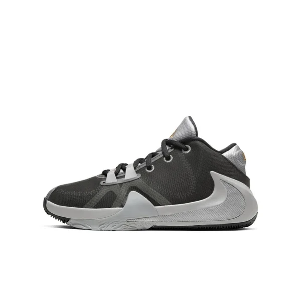 Nike Freak 1 Smoke Grey Grade School Kids& Basketball Shoes - Silver/Gold, Size: 4.5