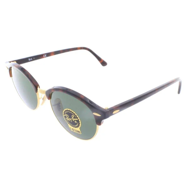 Ray-Ban CLUBROUND RB4246 Round Sunglasses For Unisex, 51-19-145, 990-RED HAVANA