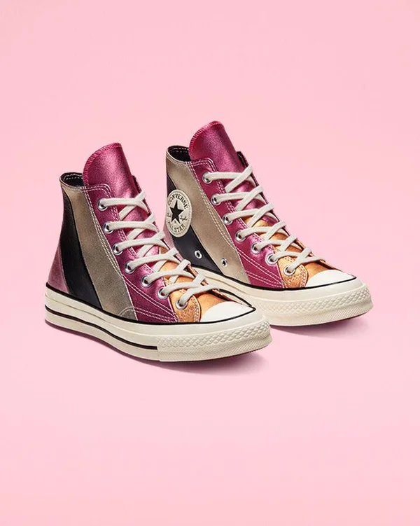 Chuck 70 Metallic Rainbow High Top - Pink Women's 9