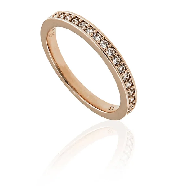 Swarovski Ladies White/Rose-Gold Tone Plated Rare Ring - Brand Size 55