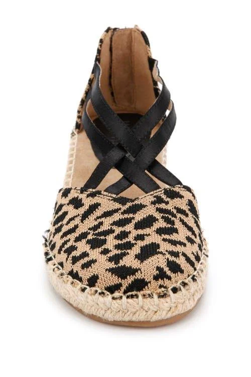 Kenneth Cole Reaction Women's Clo Elastic Espadrille Wedge Sandals - Natural - Black