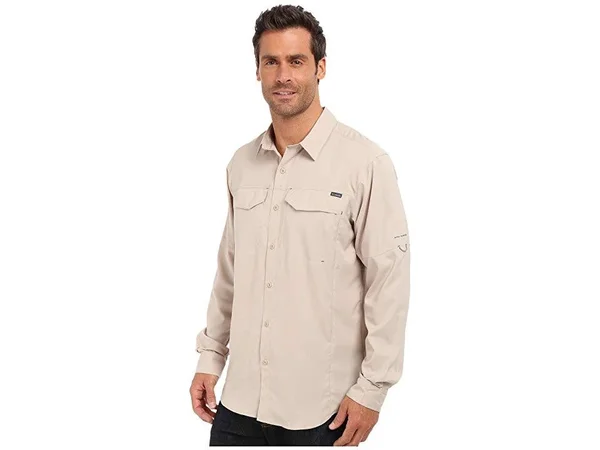 Columbia Men's Silver Ridge Lite Button Up Long Sleeve Shirt - Size: XL, Fossil
