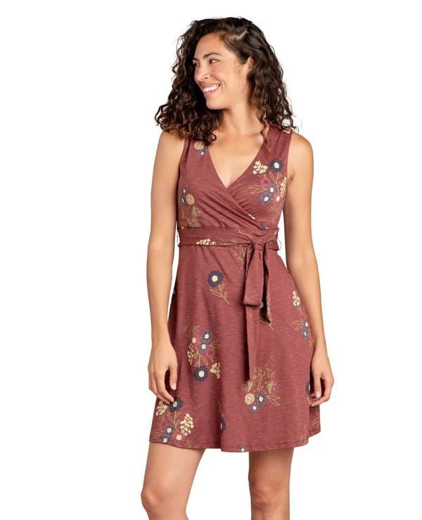 Toad & Co. Women's Cue Sleeveless Dress Henna Floral Print, M