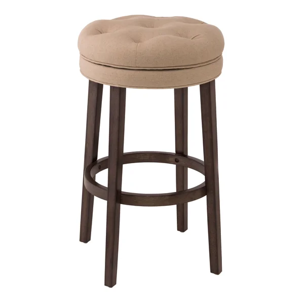 Hillsdale Furniture Backless Swivel Counter Stool in Charcoal Gray