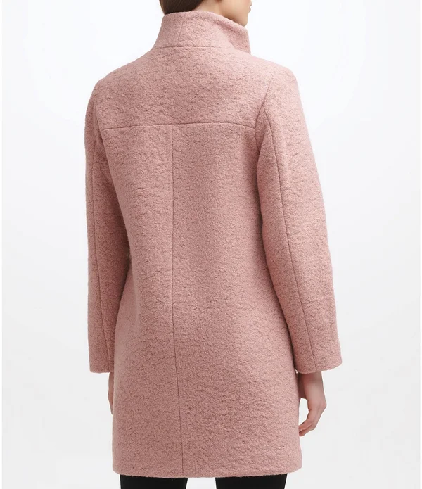 Women's Kenneth Cole New York Wool Blend Boucle Coat 5705547 - X-Small, Black