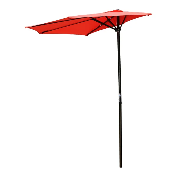 International Caravan 9-Foot Half Round Wall Hugger Umbrella