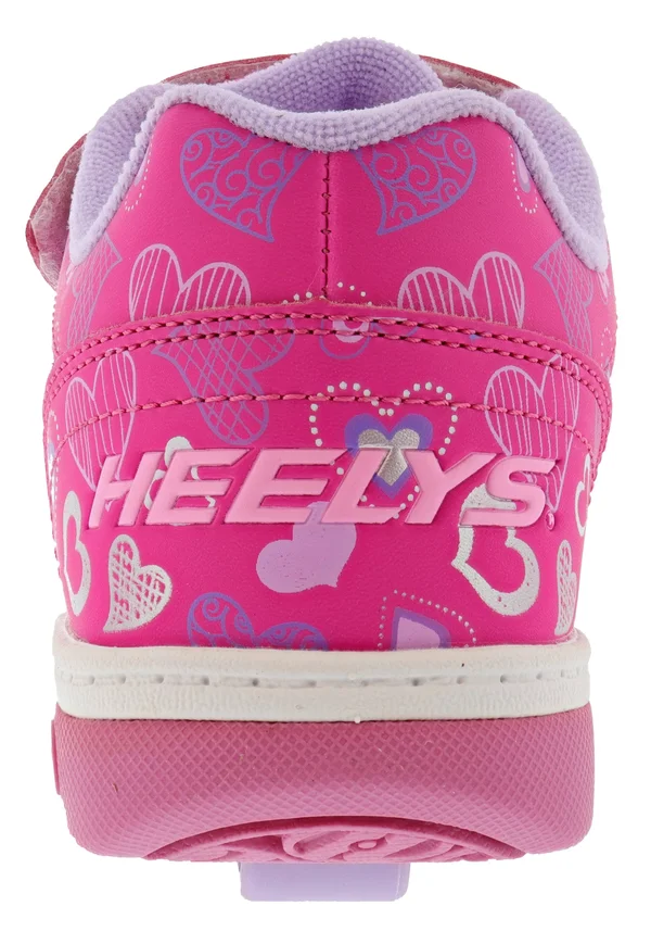 Heelys Unisex Children's Dual Up X2 - Hot Pink/White/Hearts