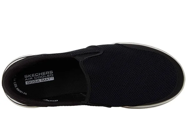 Skechers Men's GOwalk 5 - Beeline Walking Shoes, Black/White, 8.0