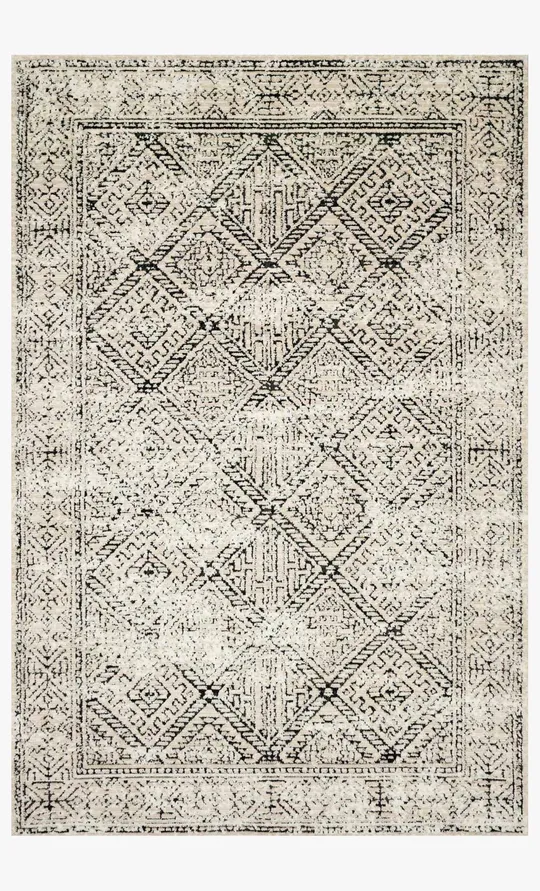 Magnolia Home by Joanna Gaines Lotus LB-07 Ivory, Black 5&0x22 x 7&6x22 Rug