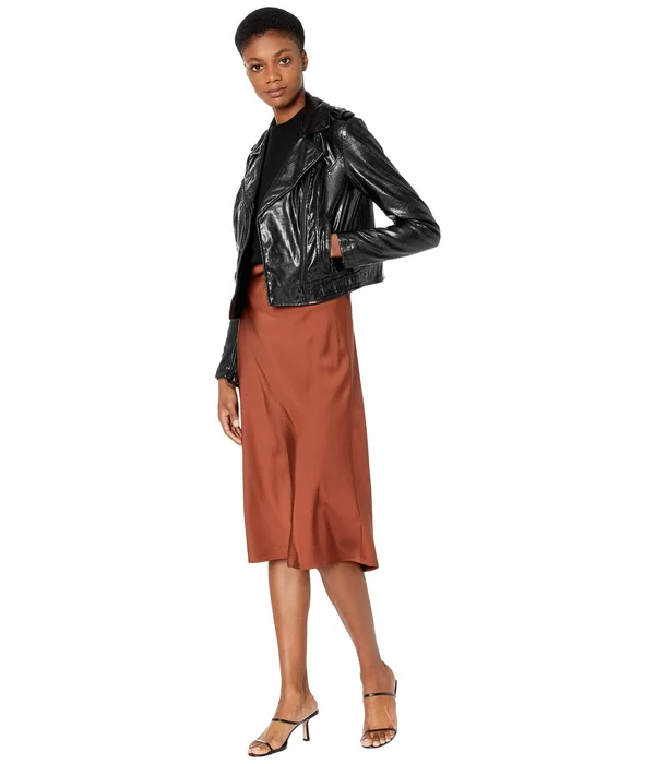 Blanc Noir Eco Infused City Moto Jacket - Black Crocodile - S