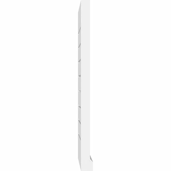 Ekena Millwork GVPVE32X2603SF 32x22W x 26x22H Vertical Surface Mount PVC Gable Vent: Functional - w/ 2x22W x 2x22P Brickmould Sil