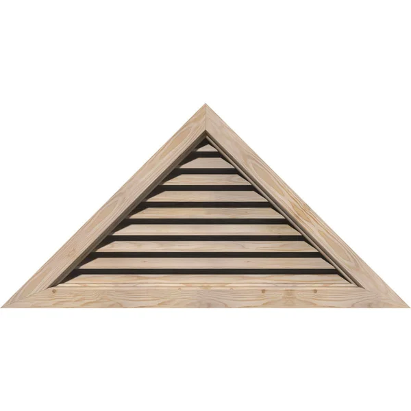 Ekena Millwork GVWTR60X2200SFPPI 60x22W x 22 1/2x22H Triangle Gable Vent (75x22W x 28 1/8x22H Frame Size) 9/12 Pitch: Primed - Fu