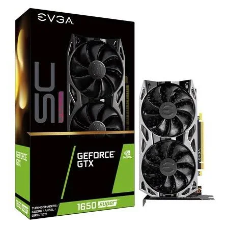 EVGA GeForce GTX 1650 Super SC Ultra Gaming - 4GB GDDR6, Dual Fan, Metal Backplate, 04G-P4-1357-KR