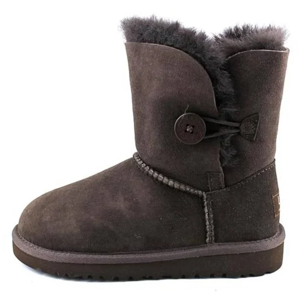 UGG Bailey Button Kids Boots- Chocolate 13