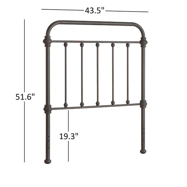Inspire Q Giselle Antique Graceful Victorian Metal adboard by Classic - Size: King, White