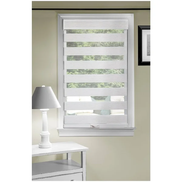 Cordless Serenity Sheer Double Layered Zebra Shade Horizontal Cordless Window Shade Blind Roller Blinds & Treatments (30x72