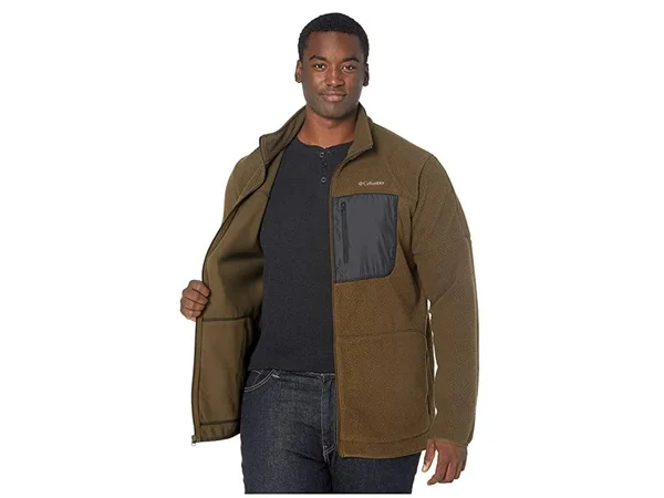 Columbia Men's Rugged Ridge Sherpa Fleece Jacket - 2x - Olive Green/Black