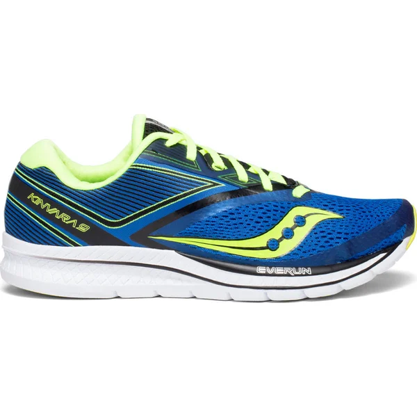 Saucony Kinvara 9 Men's Running Shoes Blue/Black/Citron Size 12.5 Width D - Medium