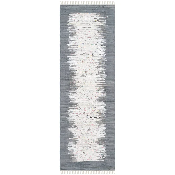 Safavieh Montauk MTK711G 2&3x22 x 9&0x22 Runner Ivory, Grey Area Rug