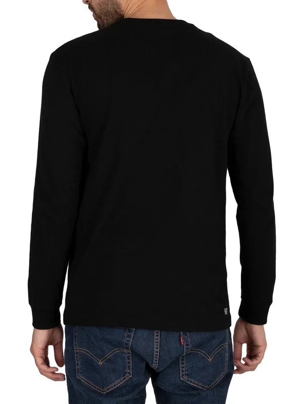 Lacoste Sport Long Sleeved T Shirt Black