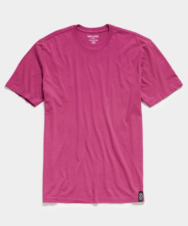 Made in L.A. Premium Jersey T-Shirt in Raspberry