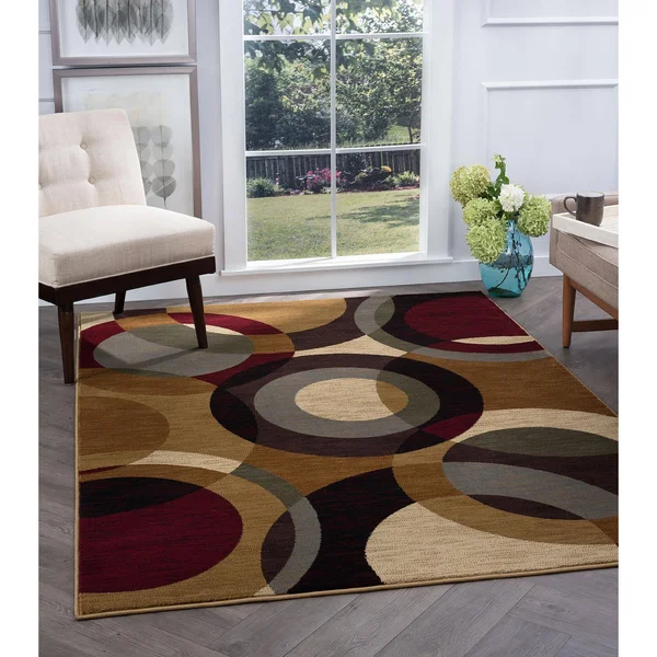 Bliss Rugs Festival Area Rug Circles 5x8