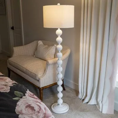 Galiana 59x22 Floor Lamp Base Finish: White