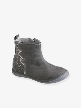Leather Boots for Girls, Designed for Autonomy Grey