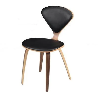 Cayman Upholstered Dining Chair AllModern Upholstery Color: Black