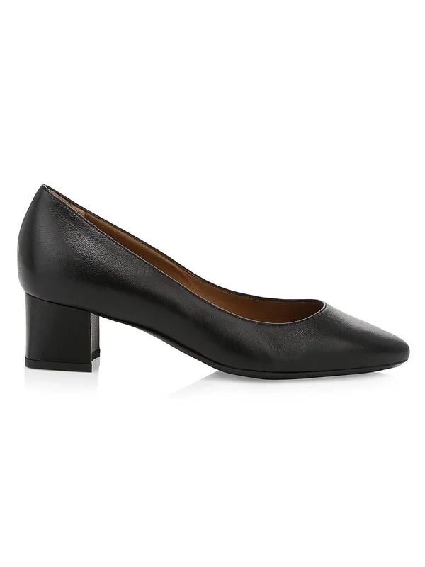Aquatalia Women's Pasha Leather Pumps - Black - Size 8
