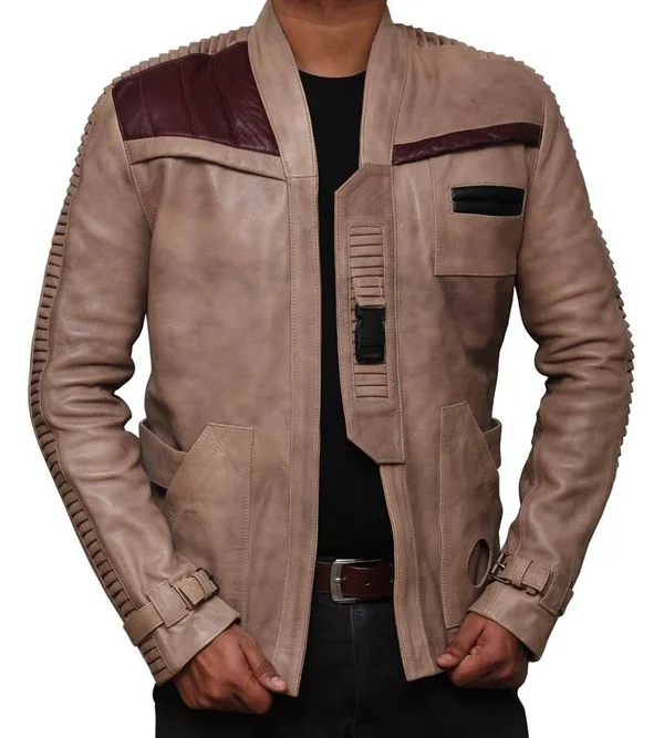 Star Wars Finn Jacket, Real Leather, Antique Beige