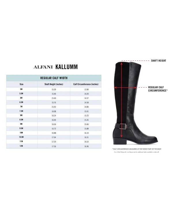Alfani, Kallumm Knee High Fashion Boots, Cognac