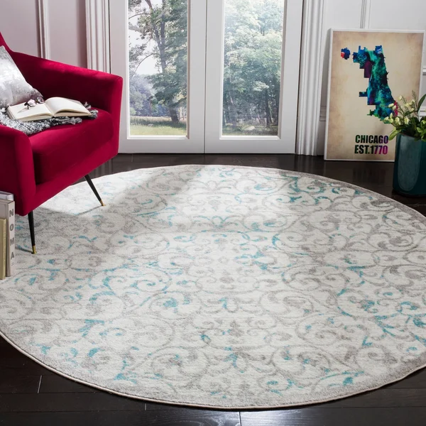 Safavieh Skyler Sky198D 5&1x22 x 7&6x22 Ivory, Blue Area Rug