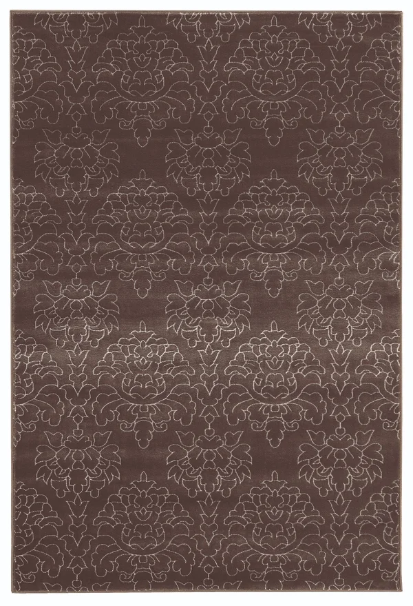 Linon Prisma Chloe 5&3x22 x 7&6x22 Rug in Charcoal