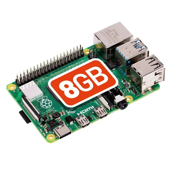 Raspberry Pi 4 Model B - Single-board computer - Broadcom BCM2711, 1.5 GHz - RAM 8 GB - 802.11a/b/g/n/ac, Bluetooth 5.0
