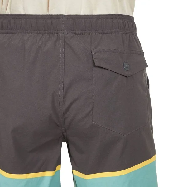 Patagonia Stretch Wavefarer Volley Shorts 16x22 Men's (Bottom Leg Stripe: Forge Grey)