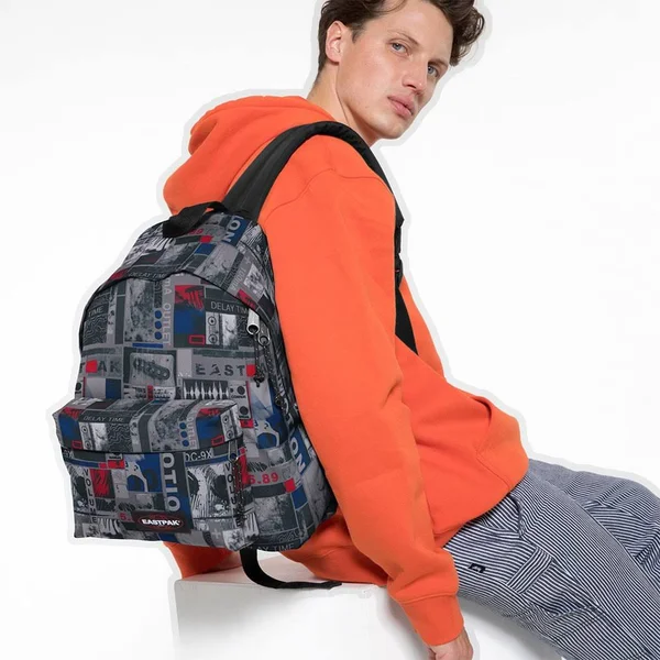 Eastpak Padded Pak&R 24L Backpack Grey Red Blue