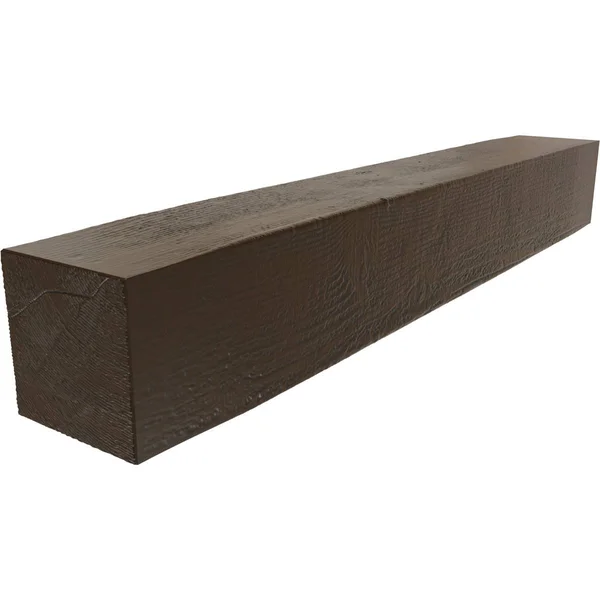 Ekena Millwork MANURS08X12X72BM 8x22H x 12x22D x 72x22W Rough Sawn Faux Wood Fireplace Mantel - Burnished Mahogany