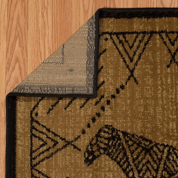 94x22 x 126x22 Gold Polypropylene Oversize Rug